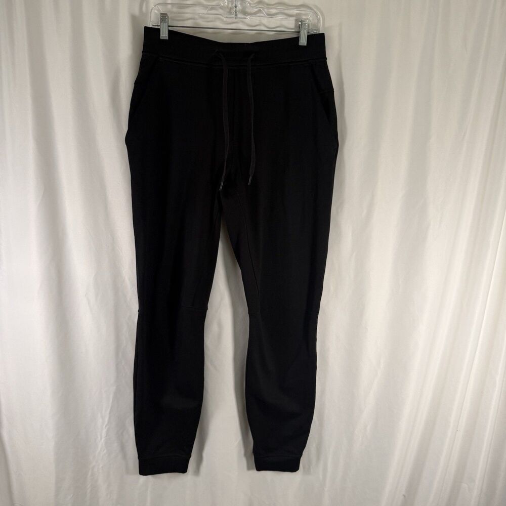 Lululemon Joggers Men's Medium Black Pockets Elastic Waist Pull On Drawstring - Picture 1 of 12